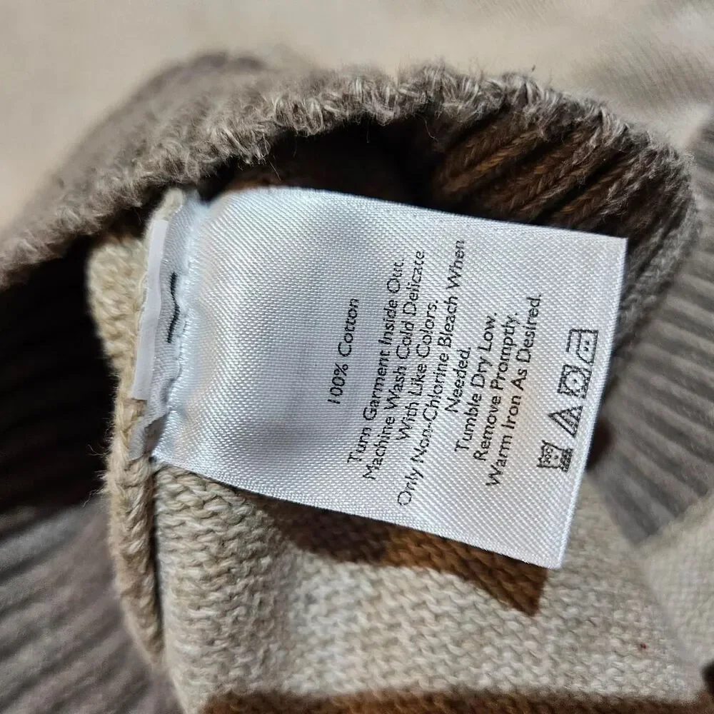 granola indie beige eddie bauer knit cotton sweater
